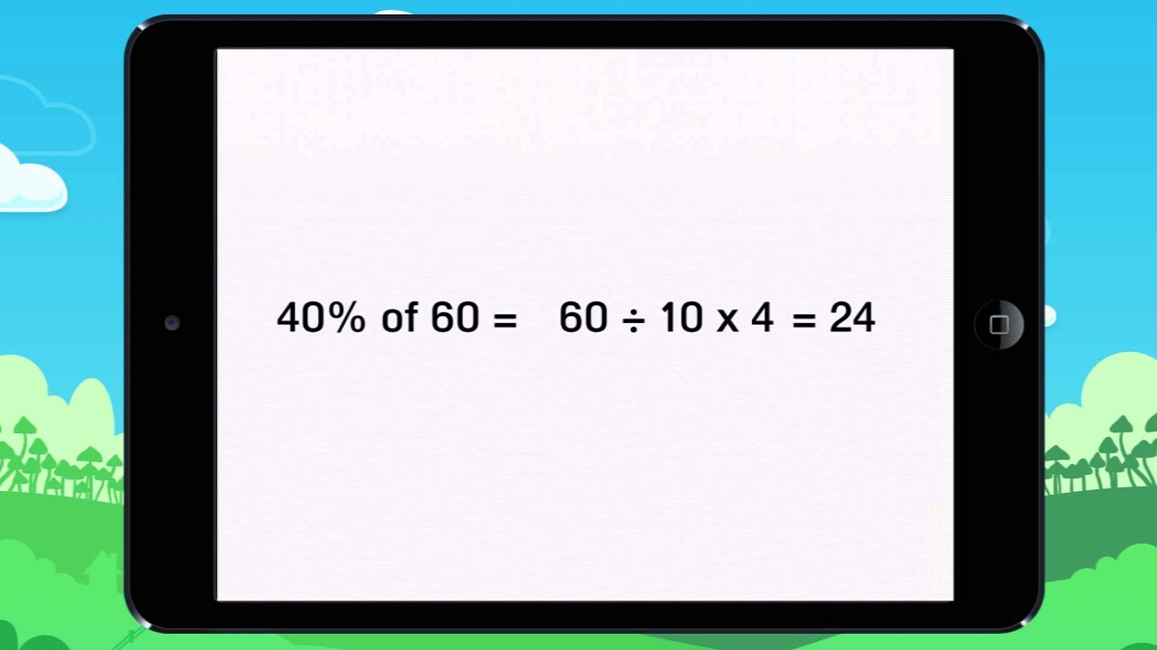 Learn To Calculate 20 30 40 And 50 Of A Number Lesson Youtube