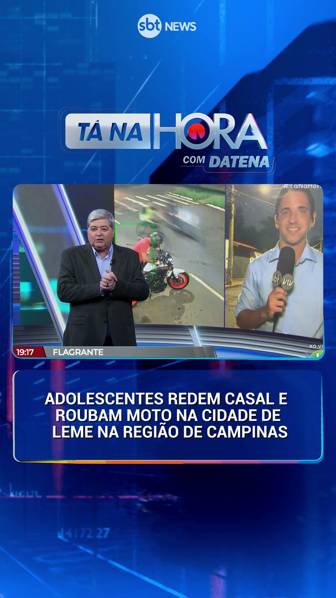 Flagrante: adolescentes rendem casal e roubam moto, no interior de São Paulo | Tá na Hora (13/12/24)