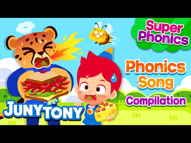 ⭐NEW⭐ Super Phonics | Compilation | Learn Words | ABC Phonics Song for Kids | JunyTony class=