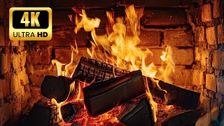 Enchanted Evening Fireside Sounds🔥🔥 Cozy Fireplace 4K Winter Fireplace with Crackling Fire Sounds