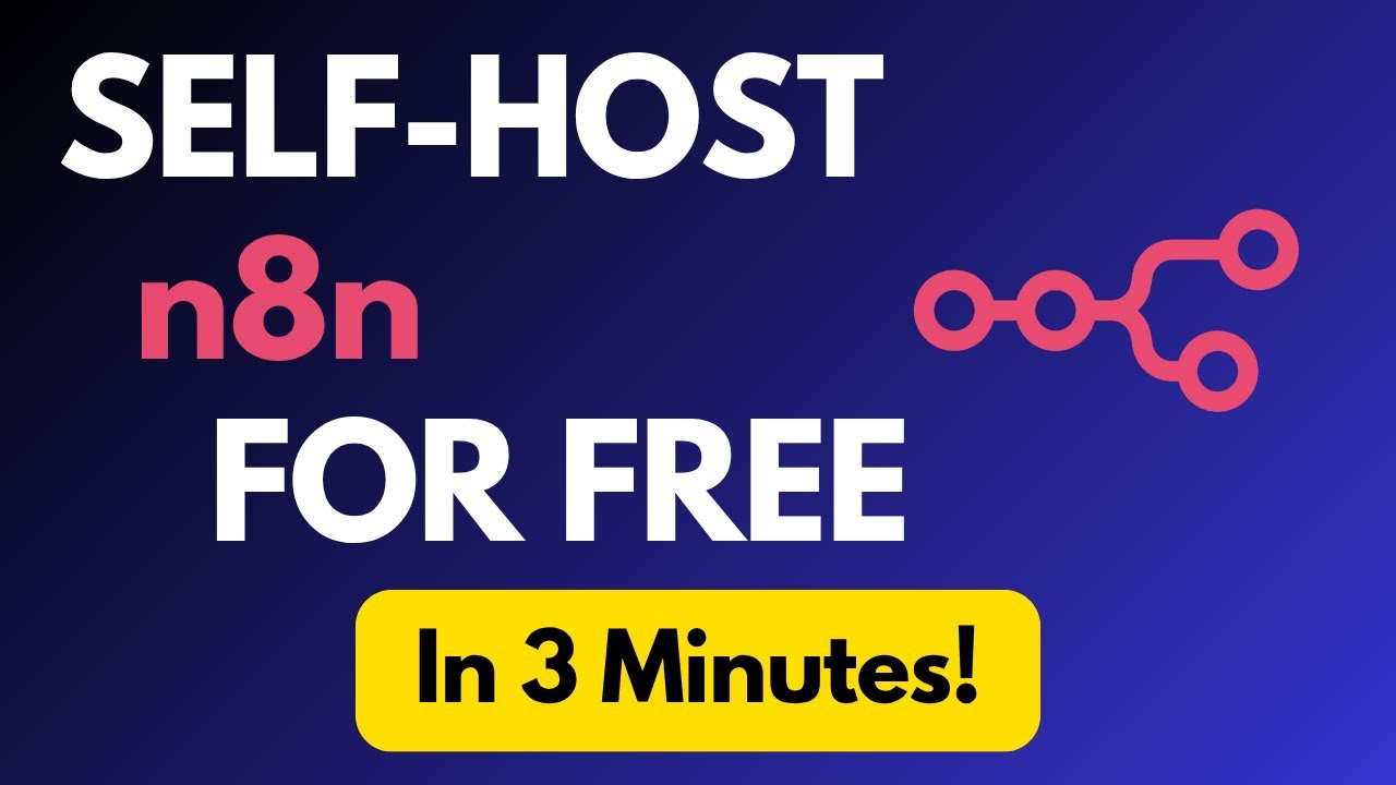 How to self-host n8n for FREE in 3 minutes (2025) - YouTube