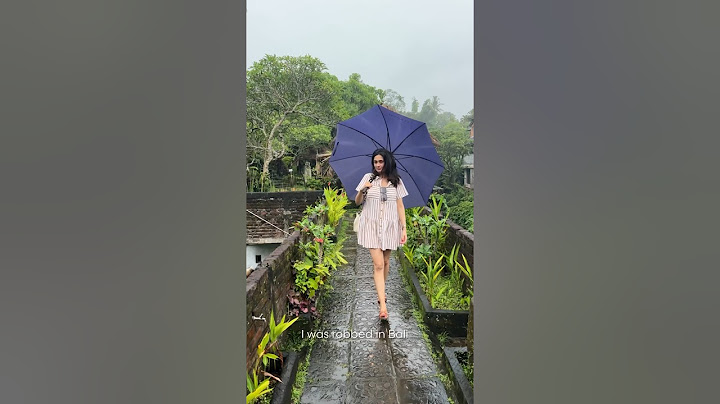 I was robbed in Bali.