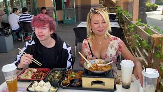Eating at Ten Rens Tea Time with my Brother Mukbang #RainaisCrazy City of Industry, CA