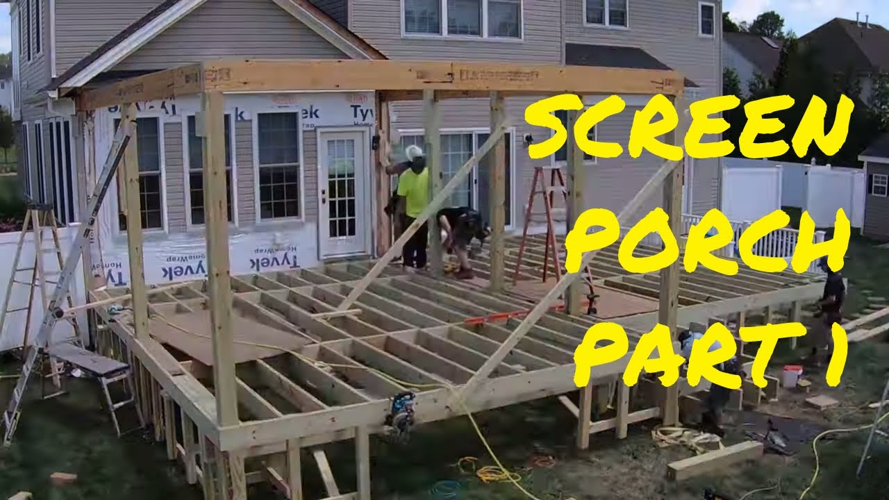 Building A Deck With A Screen Porch - Part 1 - Youtube