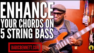 CHORDING ON A 5 STRING BASS GUITAR QUICK TIP ~ Daric Bennett's Bass Lessons