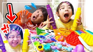 【大流行】プッシュポップバブル紹介！　親子で『早押し対決』やったら…ストレス解消グッズでこうなったｗ【ポップイット / ポップチューブ】