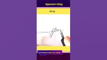 Siraj name signature #signatureideas #signaturelearning #handwriting #signaturelearn
