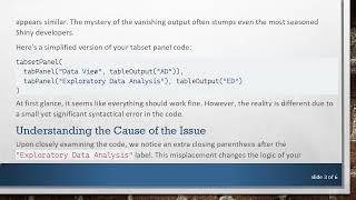 How To Fix The Tabset Panel Issue In Your Shiny App