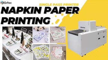 Napkin paper with Digital Single Pass CMYK Inkjet Printing - Giftec Single pass packaging printer