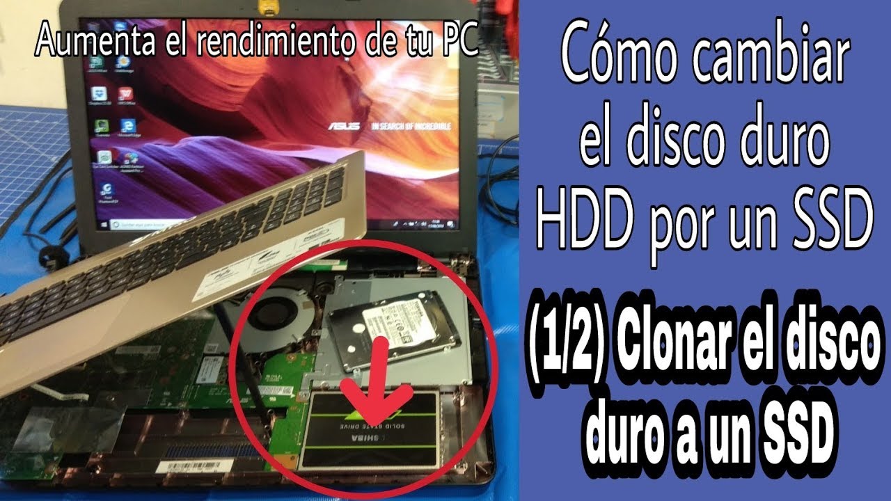 el centro comercial Puñalada helicóptero SUSTITUIR UN DISCO DURO HDD POR UN SSD || CLONAR HDD A UN SSD (1/2) -  YouTube