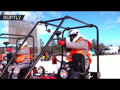 RAW: World’s first ever tractor biathlon held in Belarus