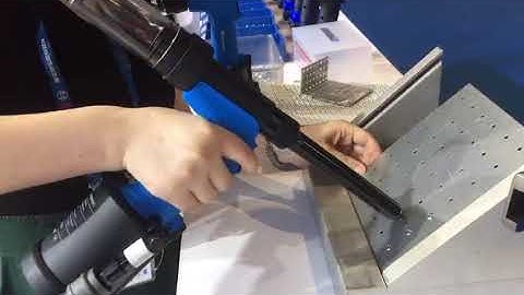 Rocol air rivet gun with long sleeve extended nose assembly for blind rivets