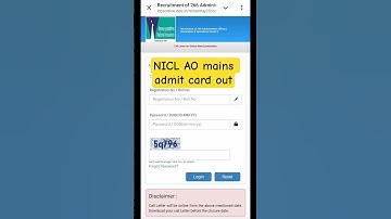 ☑️ NICL AO Mains Admit Card Out  ,#nicl #niclao #niclexam