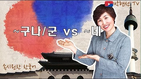 속시원한 한국어, ~구나 vs ~네