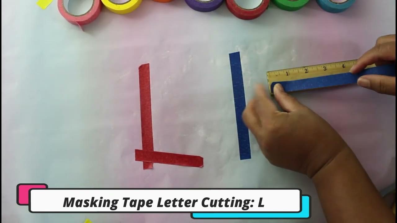 Masking Tape Letter Cutting Tutorials A to Z 