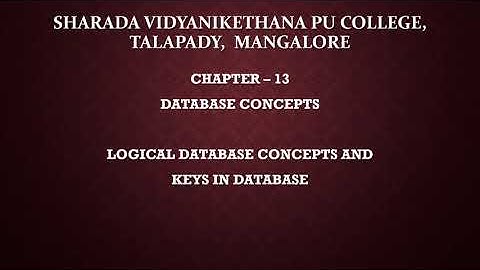 Chapter 13 Database Concepts Part 7 By Mr  Rohith