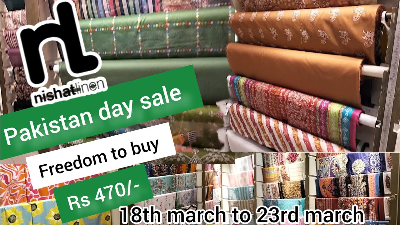 nishat linen Pakistan day sale 2023 nishat linen sale Starts from