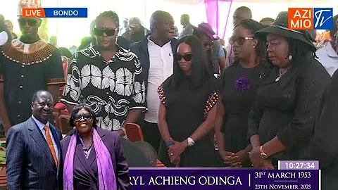 Ida Odinga, Winnie, Rosemary & RAILA Junior Arrive for the Burial Service of Beryl Odinga in Bondo