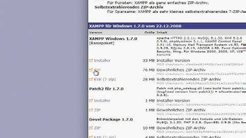 Webserver Installation mit Xampp Deutsch