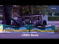 Two killed after Ford model T crashes into tree and catches fire in Temple City, California.