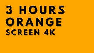 Pure Orange Screen 3 Hours • 4K Mood Lighting for Creativity, Optimism & Emotional Balance