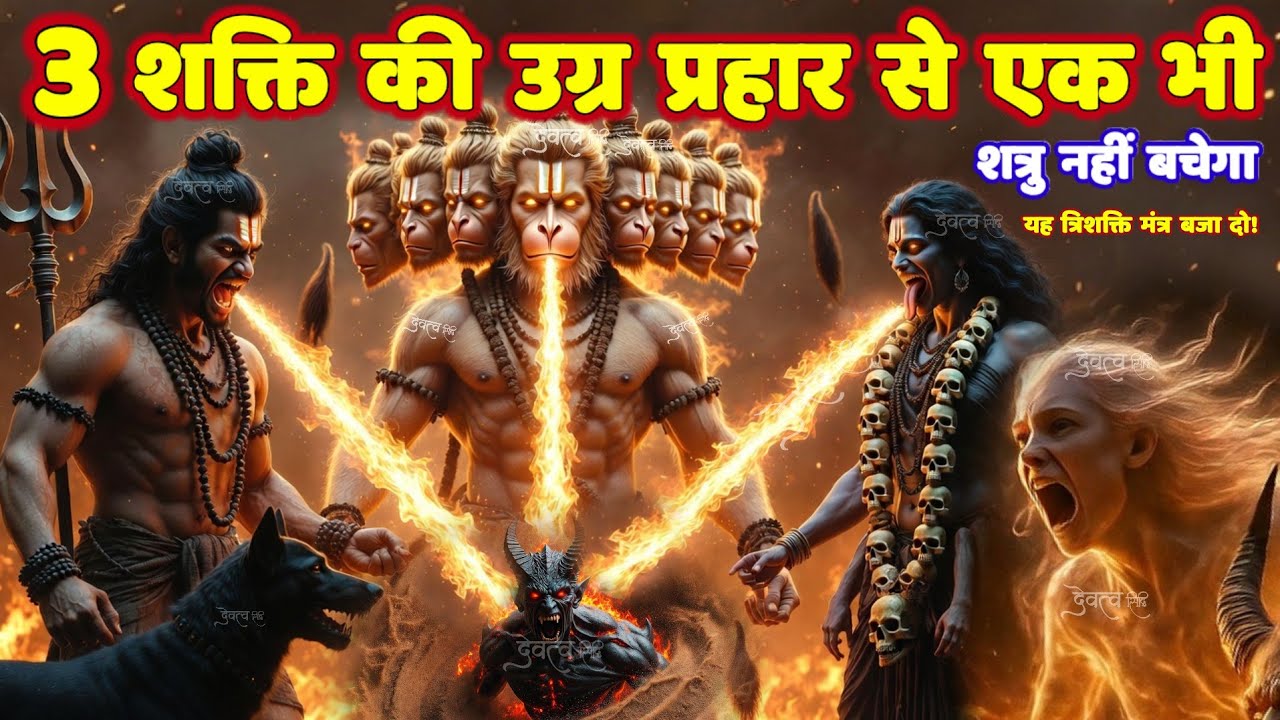 शत्रु मारण, त्रिशक्ति, काली, भैरव, 11 मुखी हनुमान महा उग्र मंत्र: Shatru Nashak Mantra