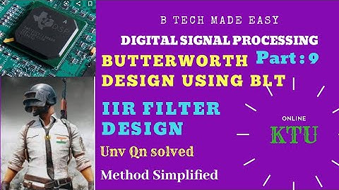 Bilinear transformation + Butterworth Prototype (complete solution ) IIR filter Design :
