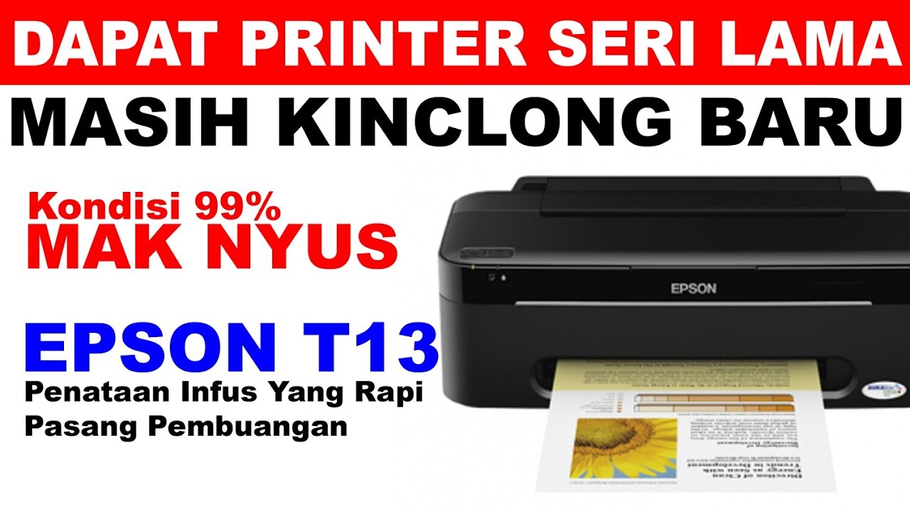 Dapat Printer Jadul Masih Gresss, penataan infus printer epson t13, infus printer epson t13 ...