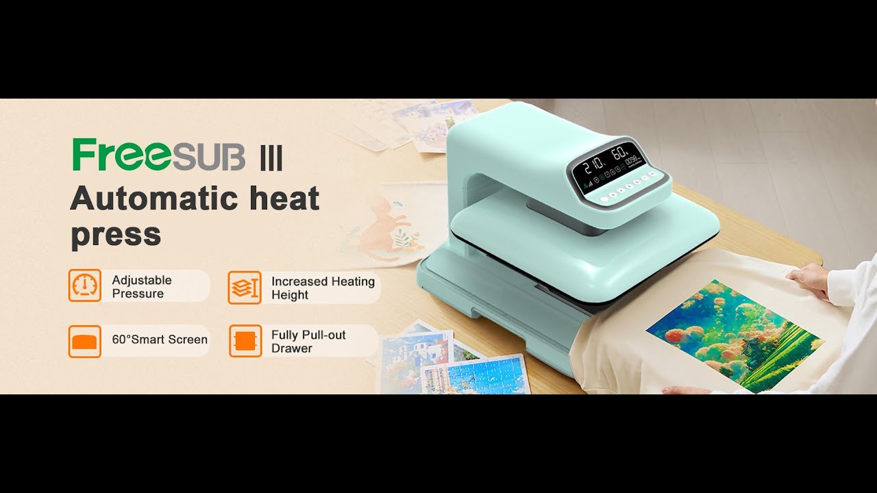 Freesub Upgrade Automatic Heat Press Machine Tutorial Video F3880