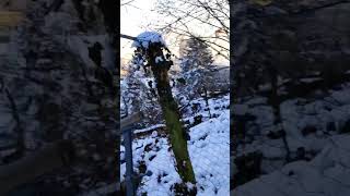things to do in the snow#let_it_snow ❄️ #snow #croatia #woodenstaircase #thingstodoindenver