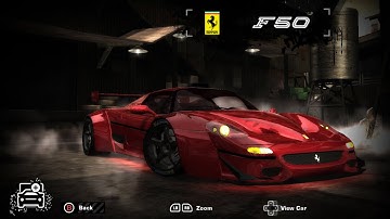 NFS Most Wanted | Ferrari F50 Extended Customization & Gameplay [1080p HD]