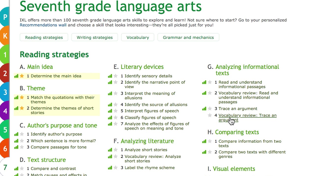 7th Grade F 3 & G 2 Vocabulary - YouTube