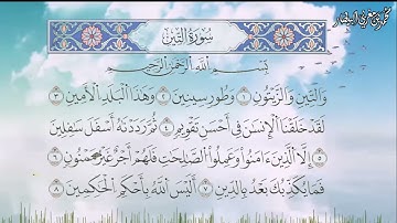 سورة التين برواية السوسي عن أبي عمرو البصري - الشيخ محمد بن مغربي البيطار