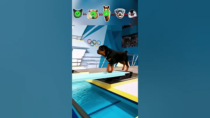 Cat vs Capybara vs Zebra vs Dog vs Penguin- Olympics Diving Challenge thumbnail