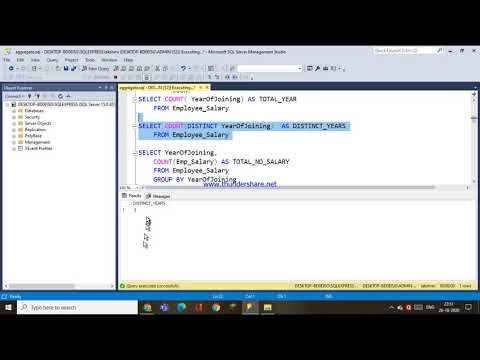 69.AGGREGATE FUNCTIONS - APPROX_DISTINCT_COUNT, COUNT, COUNT_BIG FUNCTIONS IN SQL - HINDI