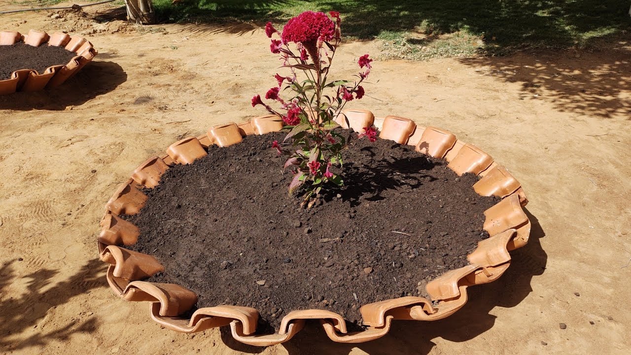 Ideia para reaproveitar telhas velhas no seu jardim 🌱🌺🌹