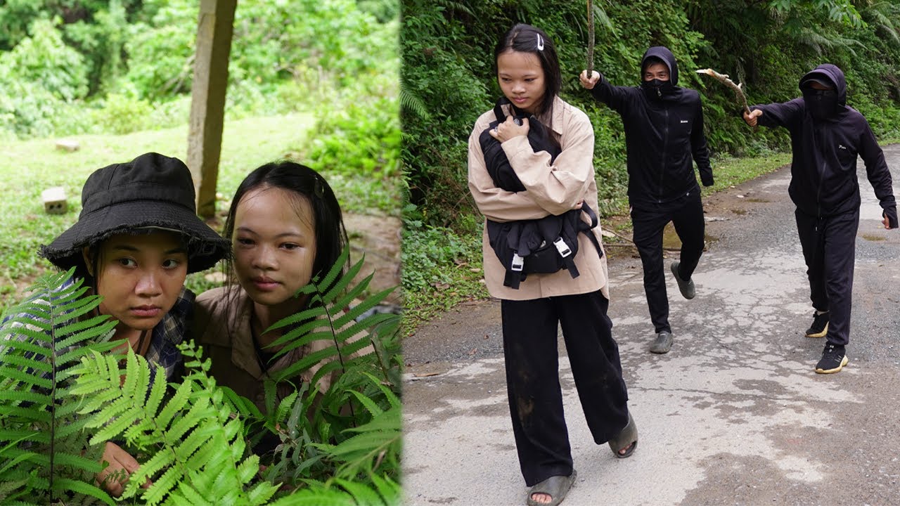 19-year-old single mother helps poor girl escape from being attacked by bad guys | Ly Tieu Hue