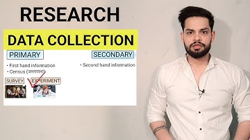 Data Collection Primary data secondary data Research methodology in hindi