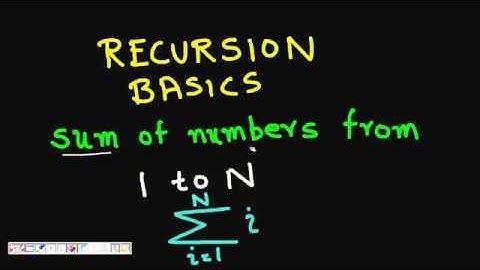Programming Interview:Sum of Natural Numbers from 1 to N using Recursion