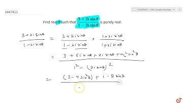 Find real `theta` such that `(3+2i\ sintheta)/(1-2i\ sintheta)` is purely real.