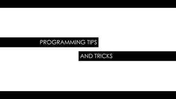 Programming Tips and Tricks - Lighting Insights Video!