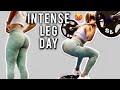INTENSE LEG/GLUTE DAY! WORKOUT WITH ME!