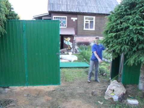 Складные ворота для дачи Складные ворота для дачи