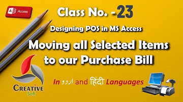 Class No. 23 (Adding All Selected Items in Listbox to bill) POS in Access 2016: A Step-by-Step Guide