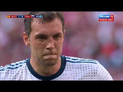 Испания – Россия 1 1  ГОЛ! ДЗЮБА забивает пенальти!    ЧМ по футболу   2018