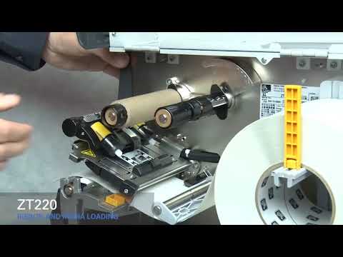 ZT220 label printer - loading media and ribbon