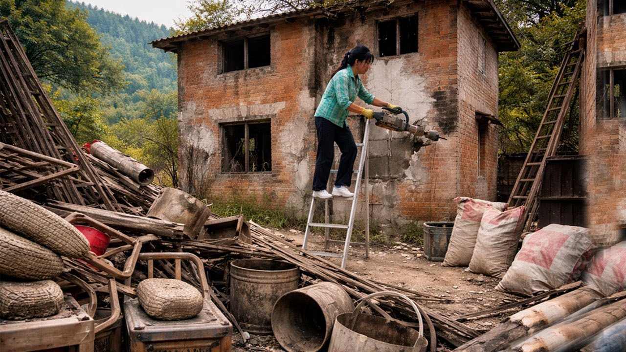 The young woman used 400$ to turn her grandmother’s ruined kitchen into a beautiful one