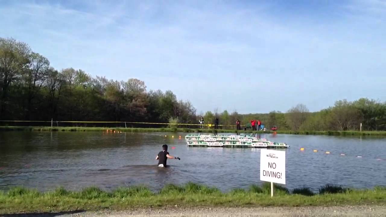 Seven Springs Mud on the Mountain water obstacle YouTube