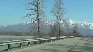 Видео #247 США Аляска Анкоридж - Палмер Живописная дорога по Glenn highway от Valentina America, шоссе Сьюард, Анкоридж, Соединённые Штаты