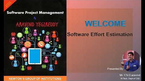 Effort Estimation Part-1 By Mr.Y.N.D.Aravind | SPM